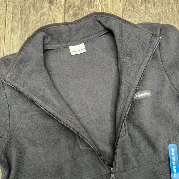Columbia 1/2 Fleece Sweater Size Small Mens Black Sequoia Grove $60 - Picture 13 of 16